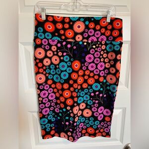 Lularoe Cassie floral print pencil skirt size medium